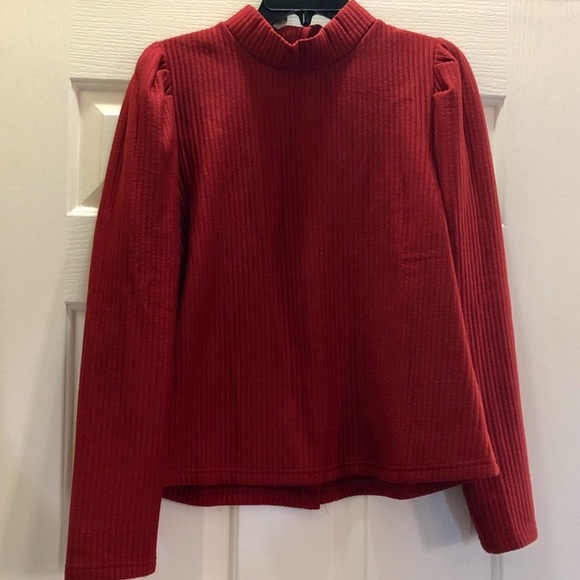 NEW mock neck button up sweater holiday party - Picture 5 of 8